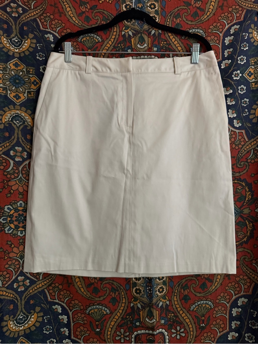 Brooks Brothers Cream / light tan Tailored Pencil Skirt